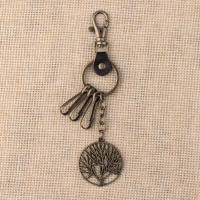 復古簡約合金生命之樹鑰兩用匙扣汽車鑰匙掛件個性送同學禮物飾品