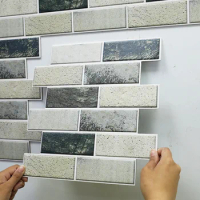 3D New Hard Wall Sticker Self adhesive Wall Panel Imitation Ceramic Tile Sticker Waterproof and Moisture-proof