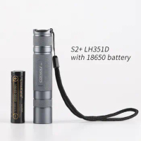 Convoy S2+ LH351D 18650 flashlight with 18650 battery