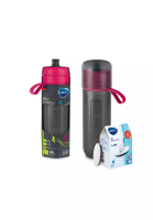 Brita 【一瓶四芯】Active 運動濾水瓶 (粉紅色) + MicroDisc 濾芯片 (三片裝)