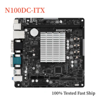 For ASRock N100DC-ITX Motherboard N100 16GB DDR4 Support Turbo Boost Mini-ITX Mainboard 100% Tested Fast Ship