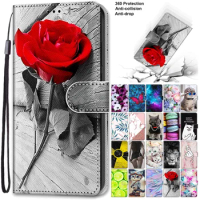 For Huawei Y9 Prime Flip Case on For Huawei Y9Prime Y7 Y6 Y5 Lite 2018 2019 Y7p Fundas Magnetic Leather Painted Card Slot Cover