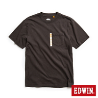 EDWIN 趣味PLUS口袋短袖T恤-男女款 黑色 #503生日慶