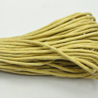 50 Meters Beige Waxed Cotton Beading Cord 1.5mm Macrame Jewelry String