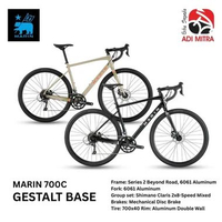 Marin Gestalt Base 2026 [700C] Sepeda Gravel Alloy 2x8 Speed Shimano Claris Mixed 700x54 Black