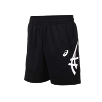 ASICS 男短褲-亞瑟士 慢跑 運動 台灣製 針織 三分褲 2053A139-001 黑白