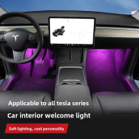 Tesla'S Updated Model 3/Y Dedicated Footwell Ambient Light With Colorful LED Ambient Light