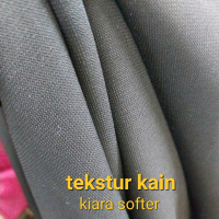 Bahan kain jetblack KIARA SOFTER, MTA Formal Black Hitam Pekat lebar 150cm