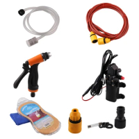 Portable 12V Jet Spray Car Wash Washer Tool High Pressure Electric Water Pump Kit Auto Wash Maintenance Tool