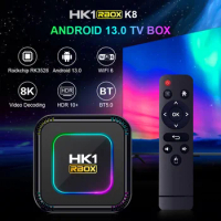 10PCS HK1 RBOX K8 Android 13 RK3528 Quad Core Smart TV Box Wifi6 2GB 4GB 16GB 32GB 64GB 100M LAN Dual Wifi 2.4G 5G BT5.0 8K HDR