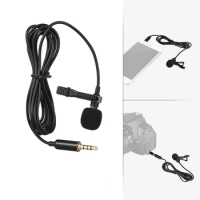 Lavalier USB Mini Microphone For PC laptop 3.5mm Condenser Meeting Mic Stereo Sound Quality 1.5m Clip-on Professional Micro Mic