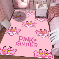MINISO Classic Pink Panther Printing Carpet for Living Room Bedroom Kid's Room Home Decor Pink Room Decor Area Rug Non-slip Mat