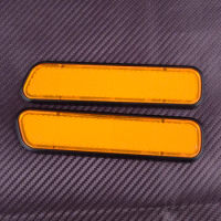 1 Pair Plastic Universal Fender Side Reflector Reflective Sticker Marker Amber for Car Trailer Motorcycle