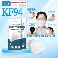 [Thùng 600 Cái] Khẩu Trang cao cấp Việt Tiến Vina Mask KF94 Túi Zip Mềm Mịn Ngăn Ngừa Bụi Hiệu Quả
