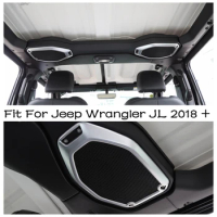 Lapetus Roof Speaker Sound Audio Cover Accessories Interior Trim Red Matt Carbon Fiber ABS Fit For Jeep Wrangler JL 2018 - 2022
