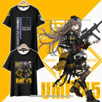 Hot Game Girls Frontline 3D T Shirt Women Men Summer Short Sleeve Funny O-neck Tshirt AR15 404 UMP45