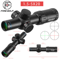 1.5-5X20 Riflescope Dot Reticle Sight Rifle Scope Sniper Hunting Scopes Tactical Rifle Scope Airsoft Air Guns