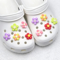 Colorful Flowers Charms for Crocs High Quality Shoe Charms for Crocs Lovely Clogs Decoration Shoe Accessories Girls Gift