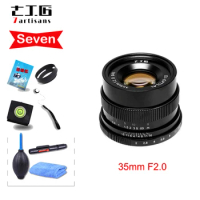 7artisans 35mm / F2.0 Prime Lens to All Single Series for E-mount Cameras A7 A7II A7R A7RII A7S A6500 X-A10 X-A2 X-A3 X-AT X-M1