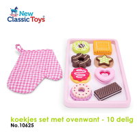 【荷蘭New Classic Toys】甜心烤盤甜點10件組 10625/烘焙/廚房玩具/家家酒