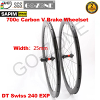 Bicycle Parts Clincher Tubeless Tubular Light 700c Carbon Wheelset Rim Brake DT Swiss 240 EXP Sapim Carbon Road Rim Brake Wheels