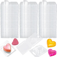 150Pack Wax Melt Container 1.3 Oz Plastic Wax Melt Set For Wax Melts Clear Wax Flip Top, Empty Candle Melt