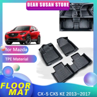 Car Floor Mat for Mazda CX-5 CX5 KE 2013~2017 2014 2015 2016 Panel Foot Parts TPE Liner Carpet Pad Custom Cover Rug Accessories