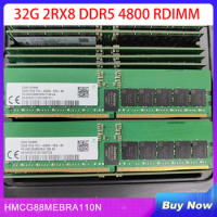 1 PCS Server Memory 32GB For SK Hynix RAM 32G 2RX8 DDR5 4800 RDIMM HMCG88MEBRA110N