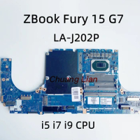LA-J202P for HP ZBook Fury 15 G7 Laptop Motherboard with i5-10400H i7-10850H i9-10885H CPU 100% Tested OK