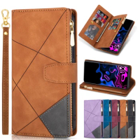 Leather Flip Wallet Case For Samsung Galaxy S23 FE S22 Ultra S21 Plus Note20 A14 A34 A54 A24 A13 A33 A53 A23 A52 Card Solt Cover