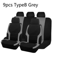 Universal 5 Seats Polyester Car Seat Cover Full Set Accessories Interior Decoration For Car SUV Van Seat Protecto Color Block