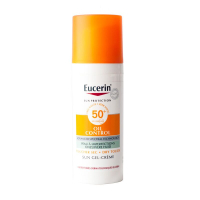 Eucerin Sun Dry Touch Oil Control Face SPF50+ 50ml ออยล์ คอนล ครีมกันแดดเนื้อ กันแดด