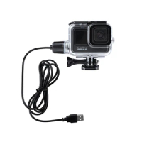 Charging Waterproof Case Car charger Diving Shell Underwater Protective Housing For Gopro Hero 9 Black Action Camera Accessories