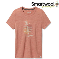 Smartwool Sage Plant Graphic 女款 美麗諾羊毛塗鴉T恤 鼠尾草 SW016896 L38 霧棕色
