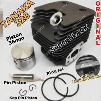 TANAKA BG 328 CYLINDER BLOCK ASSY MODEL SEGI 4 BLOK KOMPLIT MESIN POTONG RUMPUT BAGUS ORIGINAL 318 3