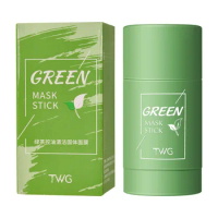TWG Green Tea Oil Control Apply Mud Stick Treatment Pore Cleansing Eggplant Oil Control Acne Whitening Facial Treatment 40g