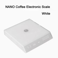 1pc New Timemore White NANO Italian coffee electronic scale touchable Tse010 scale electric drip coffee pot