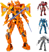 QOQ Pacific Rim Series Mech Building Blocks Set 10 "Gipsy Danger Jaeger Toy ชุดสะสมสำหรับเด็กและผู้ใ