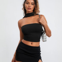 Women Y2k Strapless Tube Top Halter Neck Backless Crop Top Sexy Going Out Bandeau Top Summer Party Club Streetwear