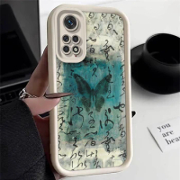 Note7 Butterfly Silicone Phone Case On For Xiaomi Redmi Note 7 7S 8 9 9S 10 10S 11 11S Pro Max 4G 5G Redmi 9 9A 9AT 9T 9C Cover