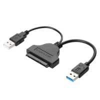 Usb 3.0 To Sata Adapter Cable - Usb Sata Adapter Cable Converter 7Pin + 15Pin - for 2.5 Inch Sata Hhd Ssd Laptop and Dvd Driver
