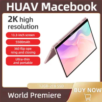 HUAV 2024Original Tablet Laptop 2-in-1 Yoga Mode Intel N4120 13.3 Inch 360% Flipped 12GB 512G SSD Windows 10 11 Notebook Laptop