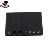 音頻輸出適配器外置聲卡 6 通道 5.1 SPDIF USB 光纖用於 PC 音頻接口聲卡 USB