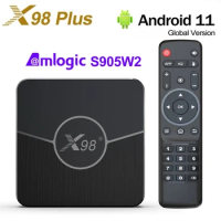 X98 Plus Amlogic S905W2 Smart TV Box Android 11 4G 64GB Support H.265 AV1 Dual Wifi BT5.0 4GB 32GB Set Top box New