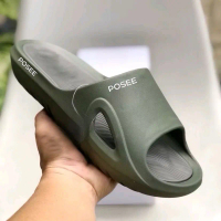 SANDAL SLIDE POSEE ADICANE WHITE GREY SANDAL SLIP-ON PRIA-WANITA SANDAL POSEE ORIGINAL Karet Sendal 