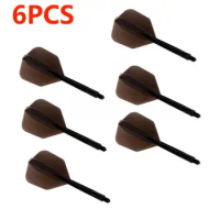 6PCS Plastic Professional Darts 2BA Tooth Integrated Darts Wing Shaping Anti-falling Continuous Anti-falling 80mm Darts