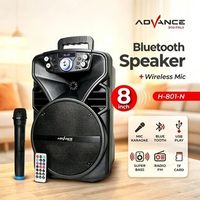 Advance Digitals - Speaker Bluetooth Portable H-801N 8 Inch Free Microphone Wireless Garansi Resmi 1