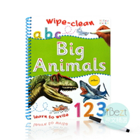 Wipe-Clean Big Animals | 外文 | 習寫 | 附筆 | 英文字母大小寫 | 數字 | 線條筆順 |