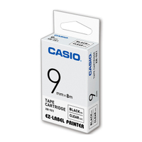 CASIO 卡西歐 XR-9X1 9mm 透明底黑字 標誌帶/標籤帶