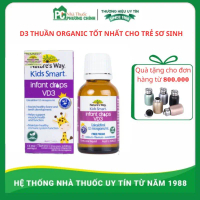 Vitamin D3 Thuần Chay Organic Cho Trẻ Sơ Sinh Nature's Way Kids Smart Infant Drops VD3 Giúp Xương Ch
